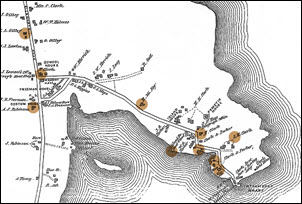 Historic map of Southwest Harbor, Maine